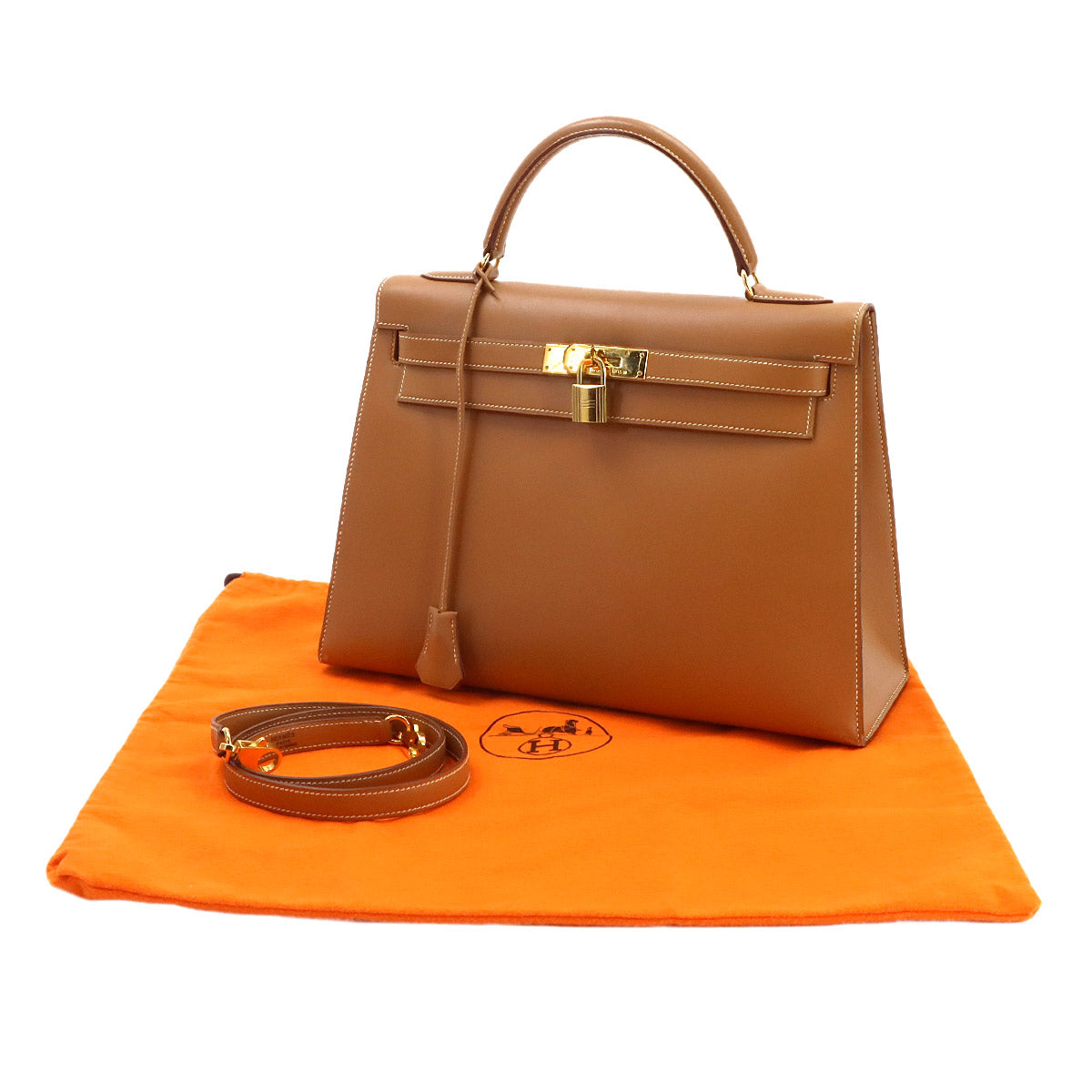 Kelly 32 Chamonix Natural 2way Hand Shoulder Bag Purse