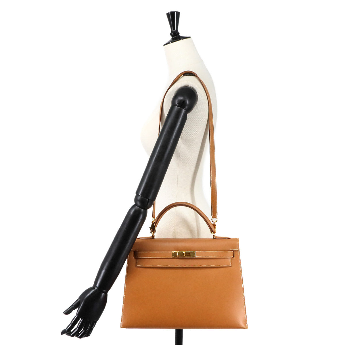Kelly 32 Chamonix Natural 2way Hand Shoulder Bag Purse