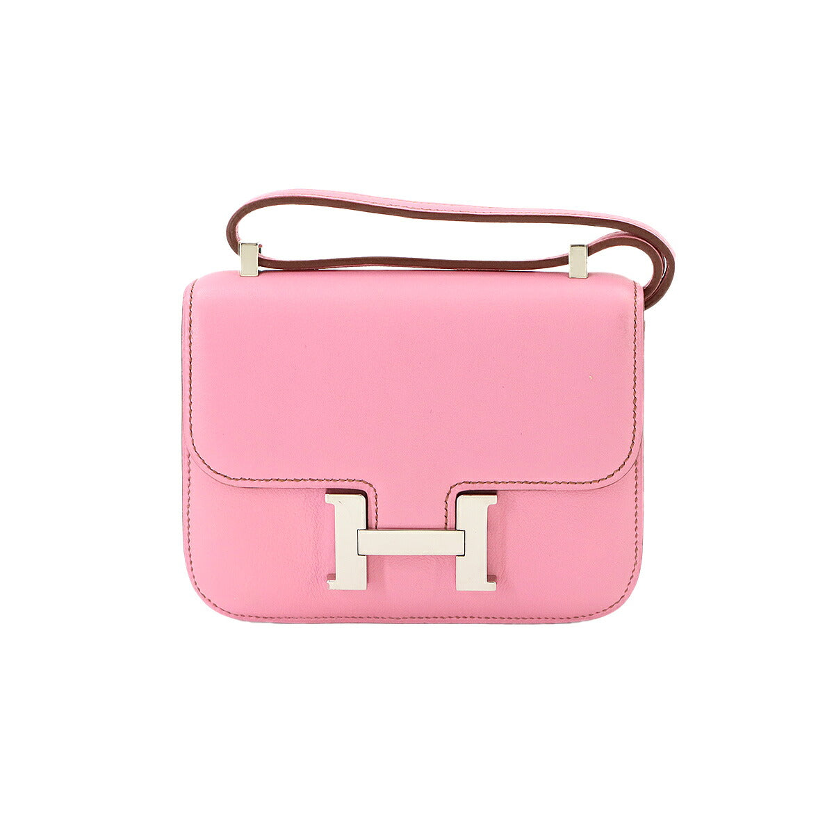 HERMES Constance Micro 14 Shoulder Bag Box Swift Pink Purse
