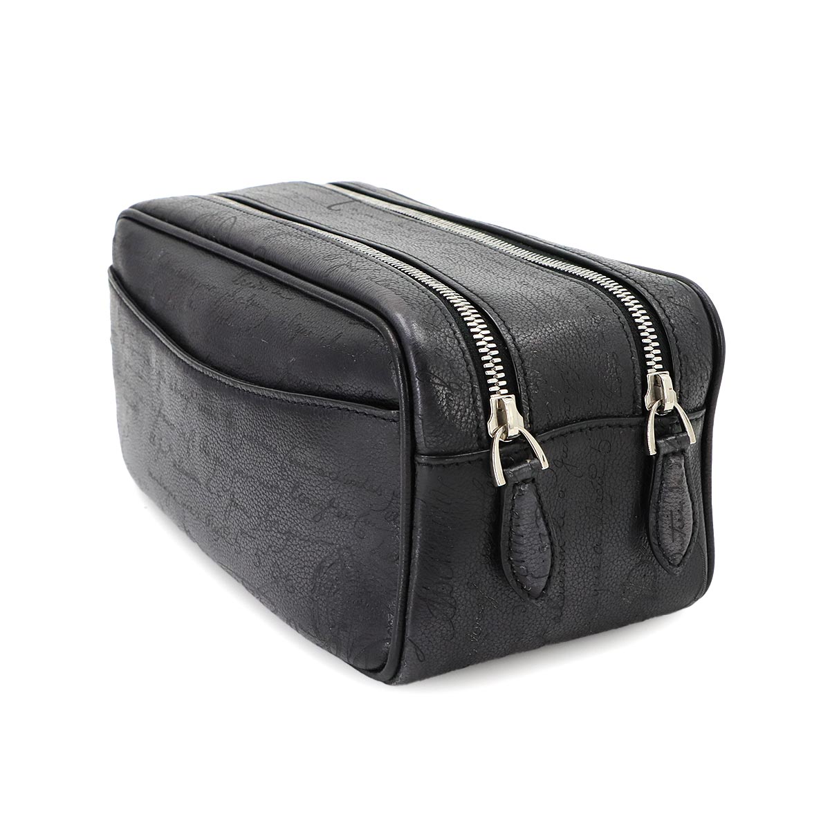 Formula 1003 Zip Pouch Venezia Soft Leather Nero Grigio