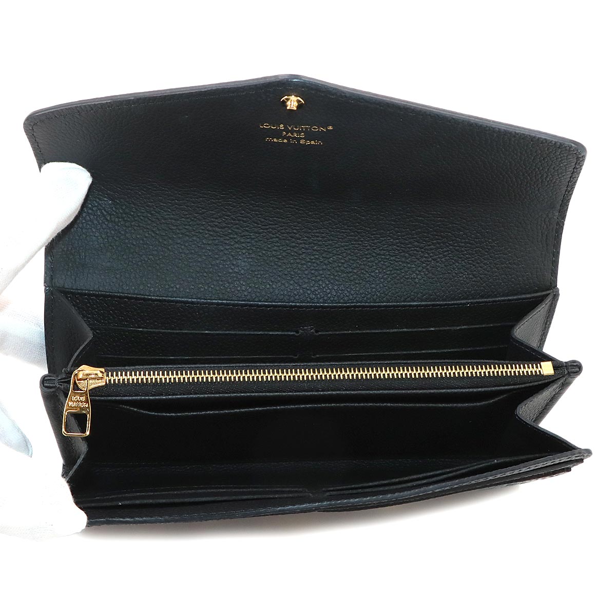 Bicolor Monogram Empreinte Sarah Wallet Black M80496