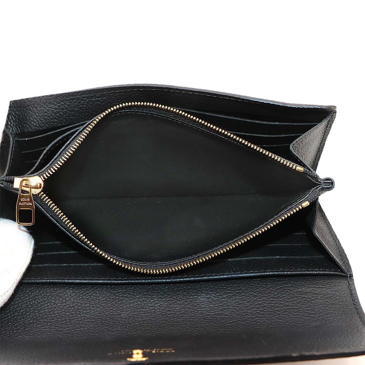 Bicolor Monogram Empreinte Sarah Wallet Black M80496