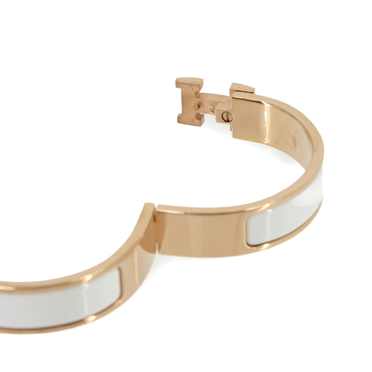 Clic H PM Bangle White Rose Gold Accessory