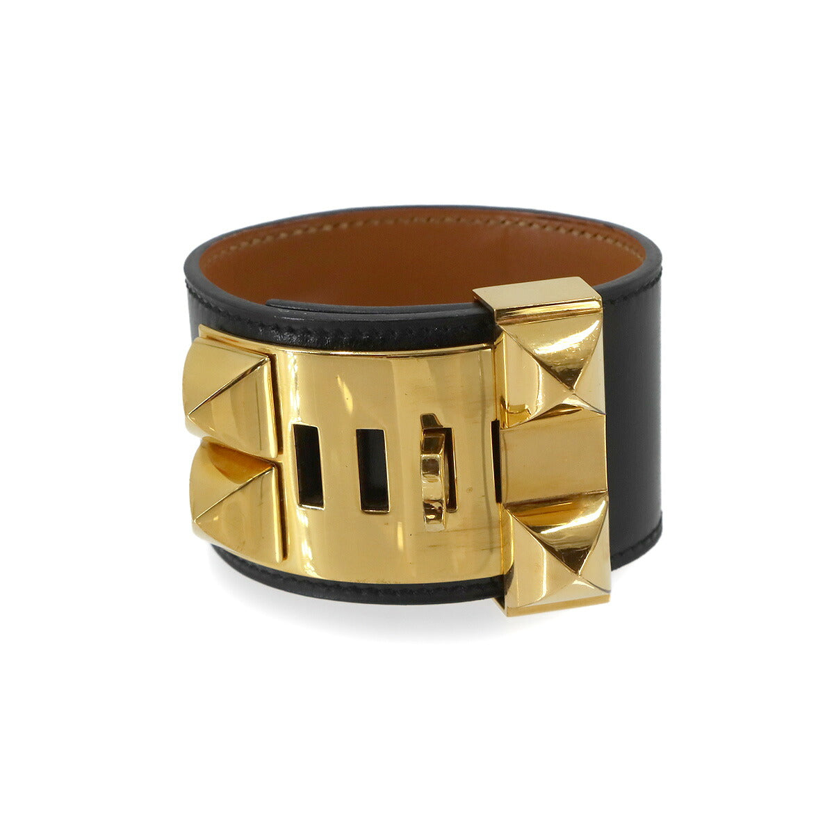 Collier De Chien Bangle Veau Swift Black