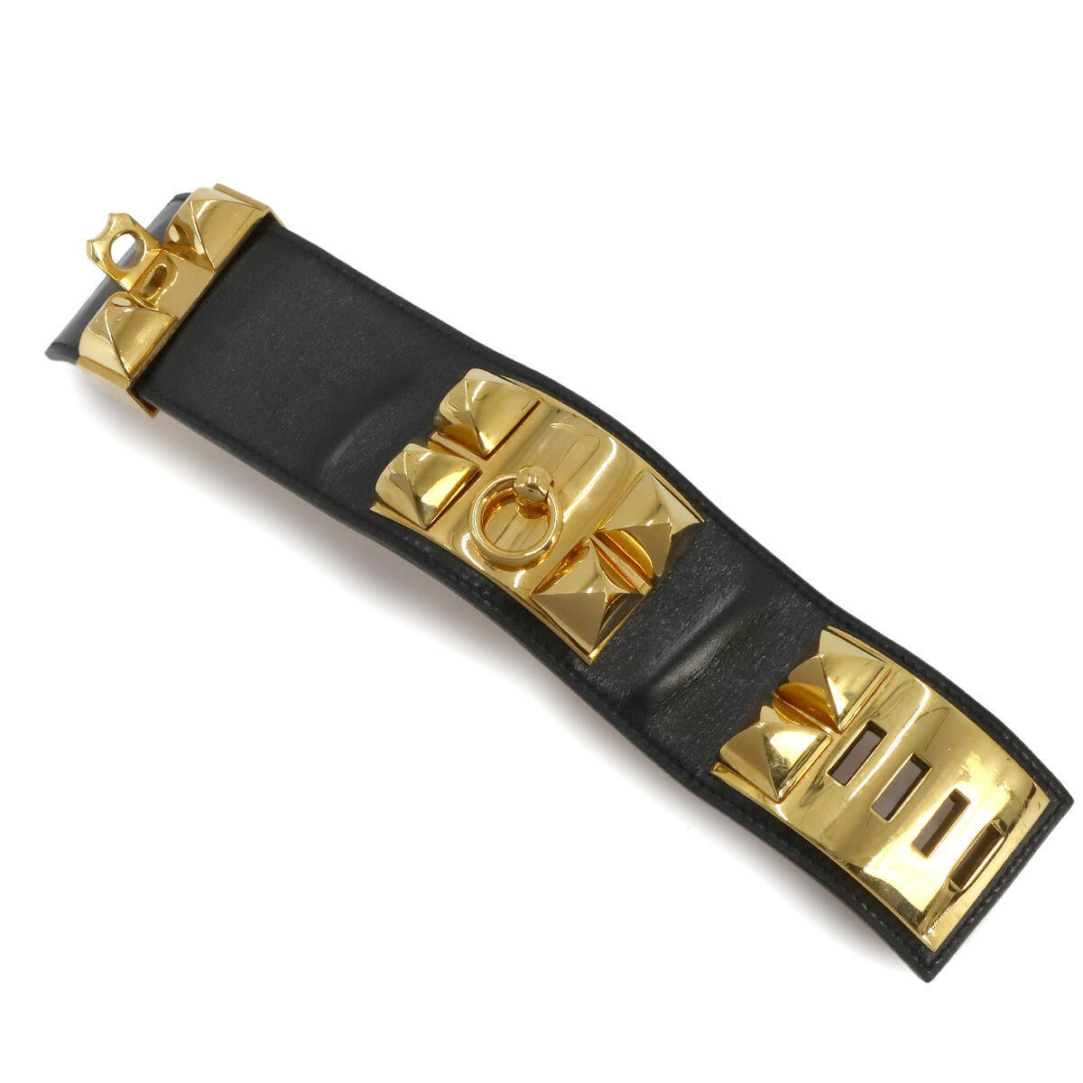 Collier De Chien Bangle Veau Swift Black