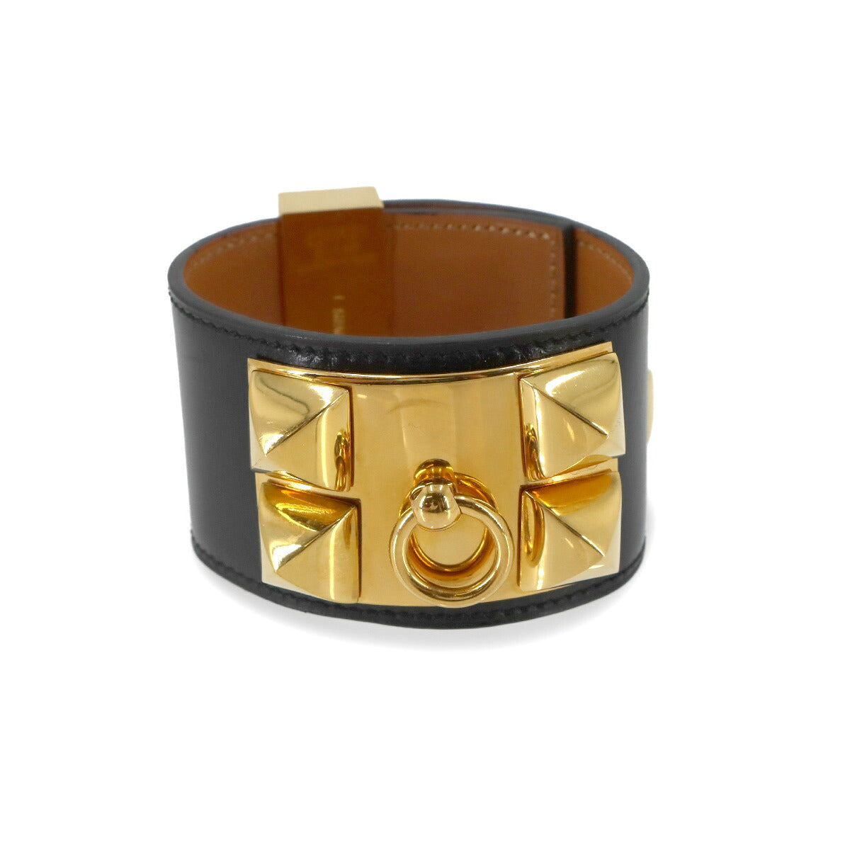 Collier De Chien Bangle Veau Swift Black