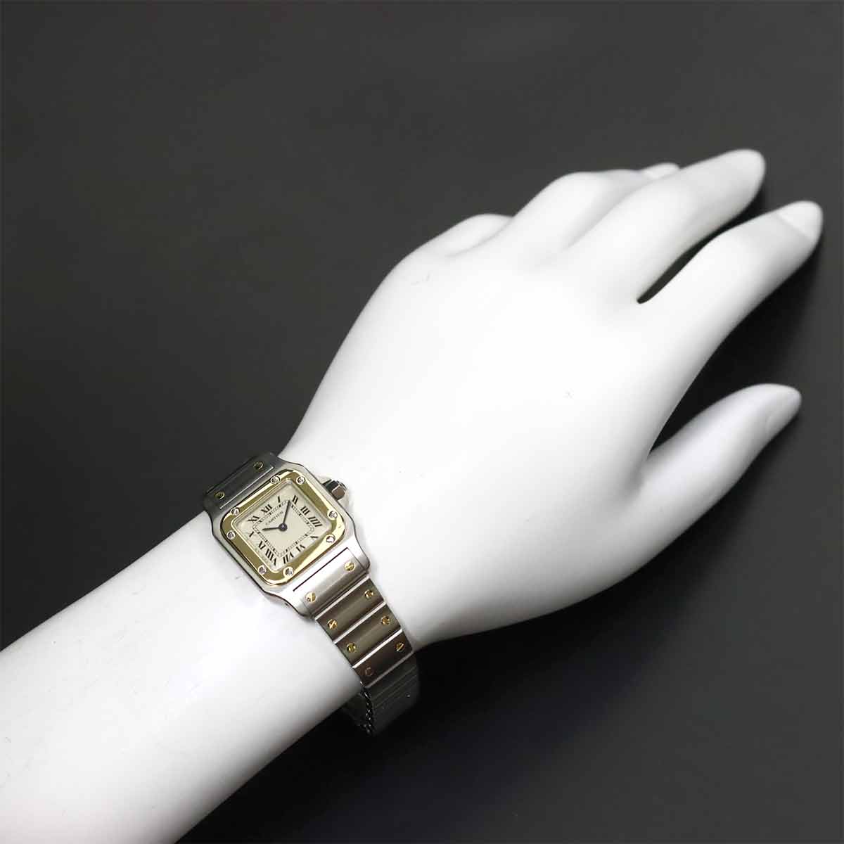 Santos Galbee W20012C4 750 YG Cream Dial Ladies Watch