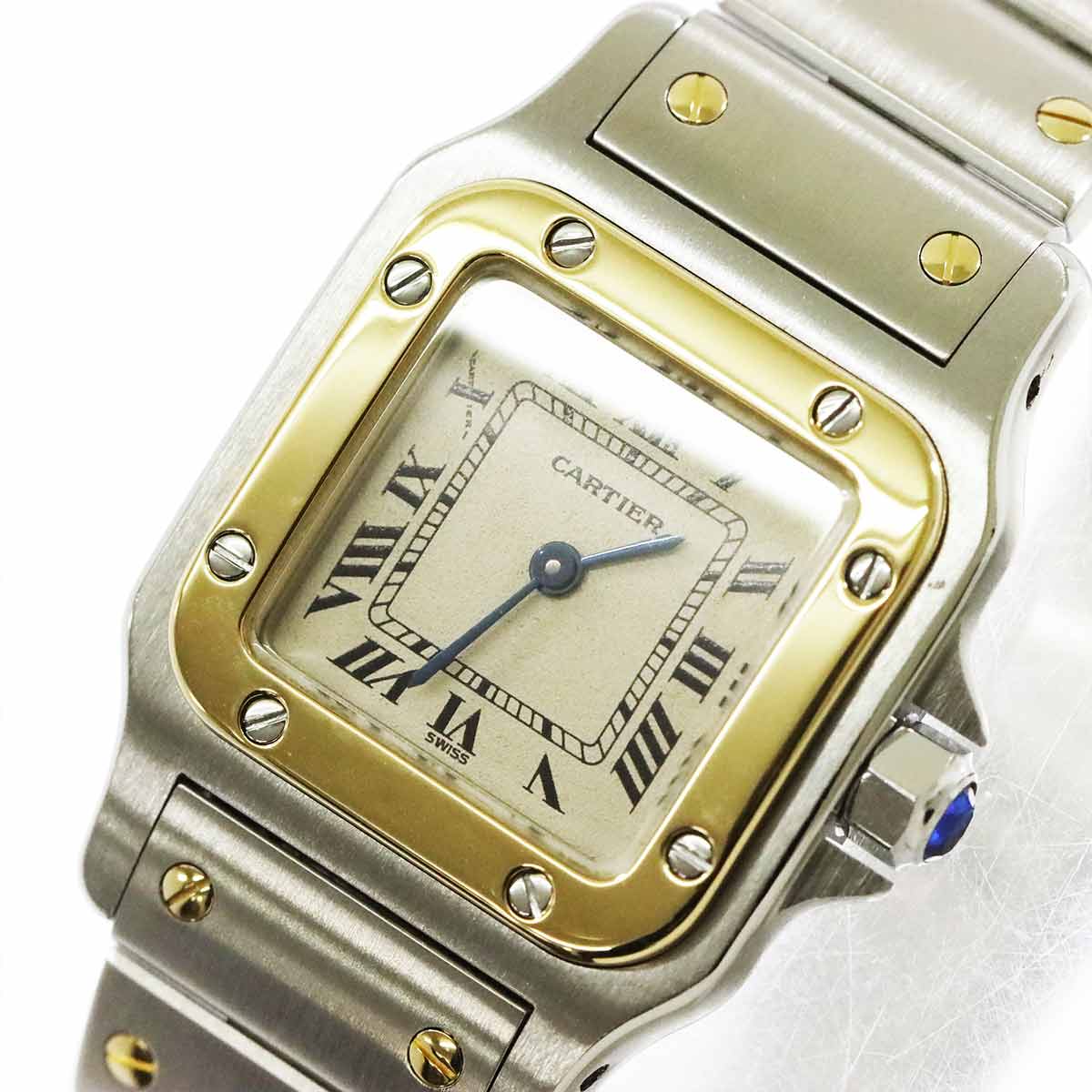 Santos Galbee W20012C4 750 YG Cream Dial Ladies Watch