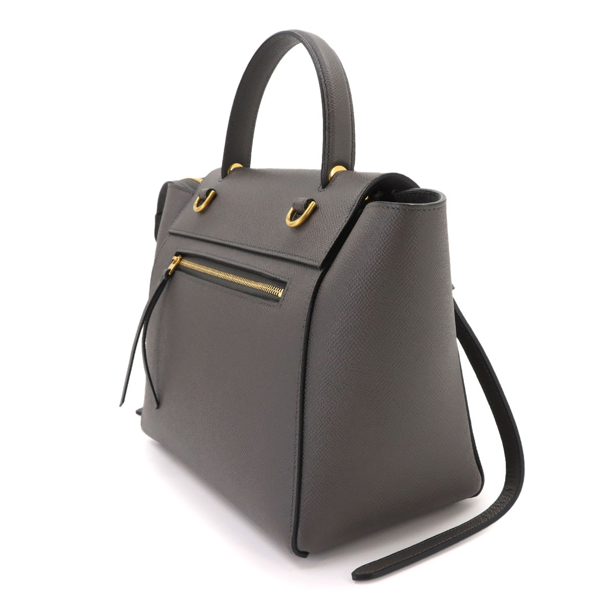 Belt Bag Micro Hand Shoulder Bag Leather Gray 189153