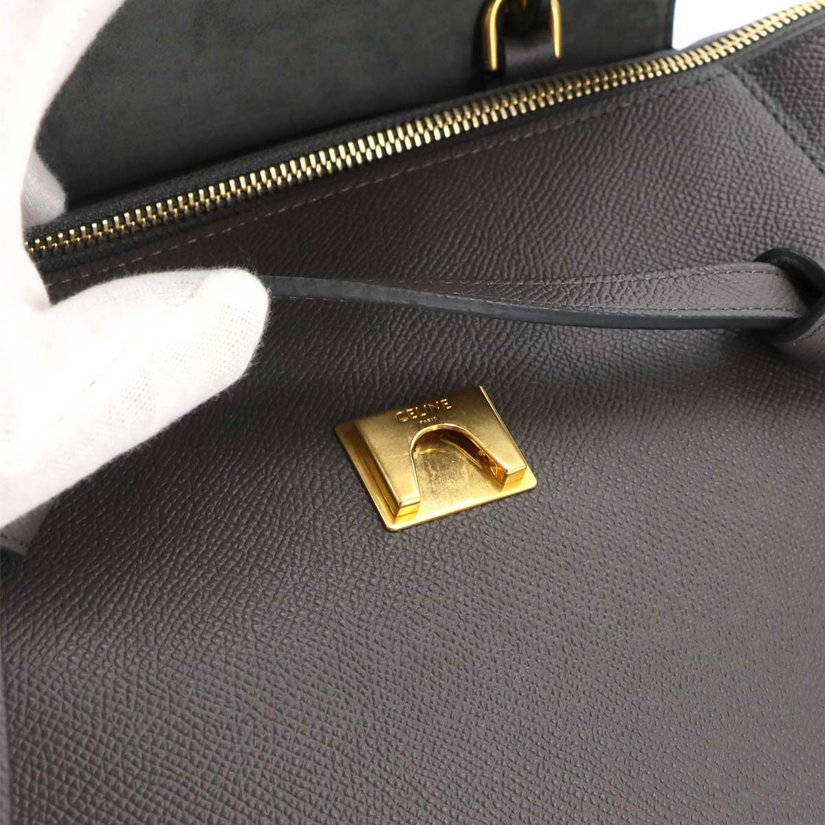 Belt Bag Micro Hand Shoulder Bag Leather Gray 189153