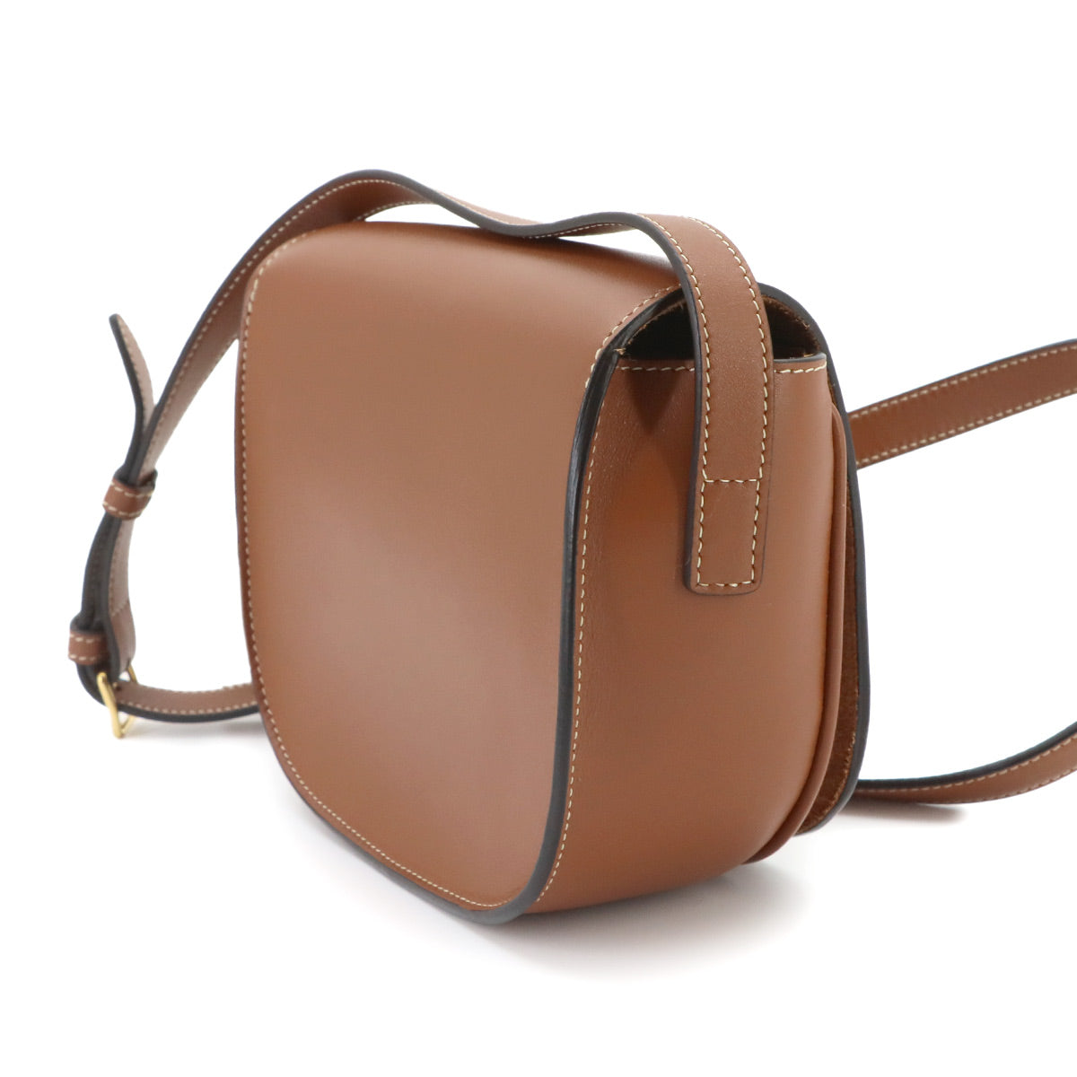 Folco Cuir Triomphe Bag Shoulder Leather Tan 198263DU3 Purse