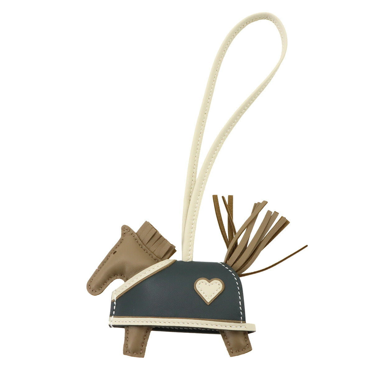 Rodeo Robeo Coeur PM Bag Charm Agneau Milo Beige Marfa