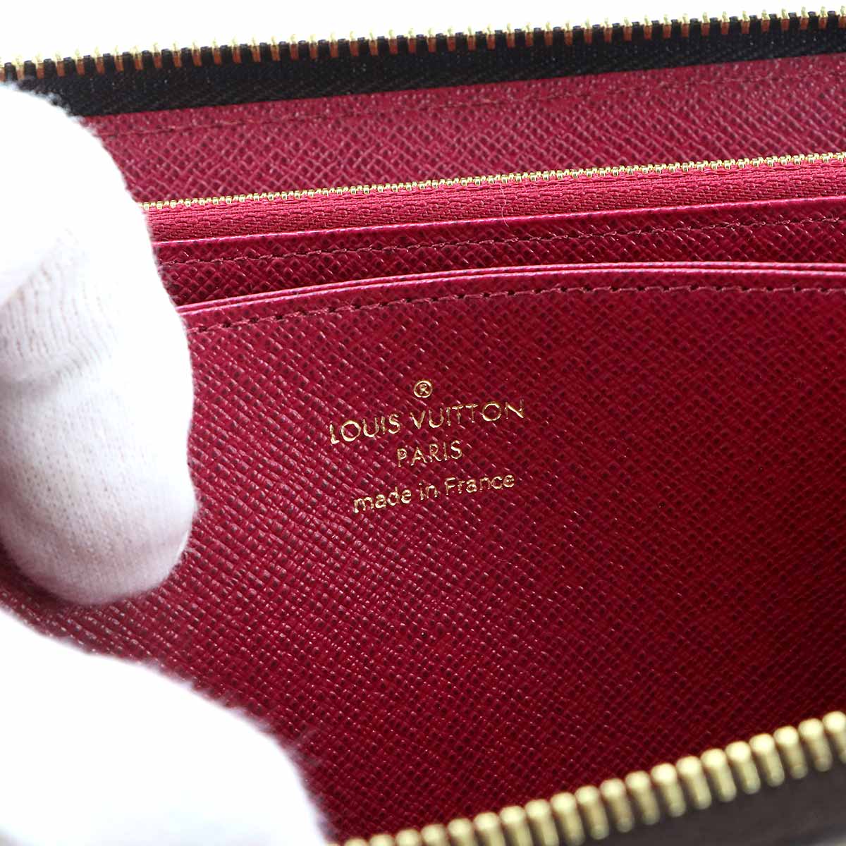 Monogram Zippy Wallet Long Brown Fuchsia M41895 Purse