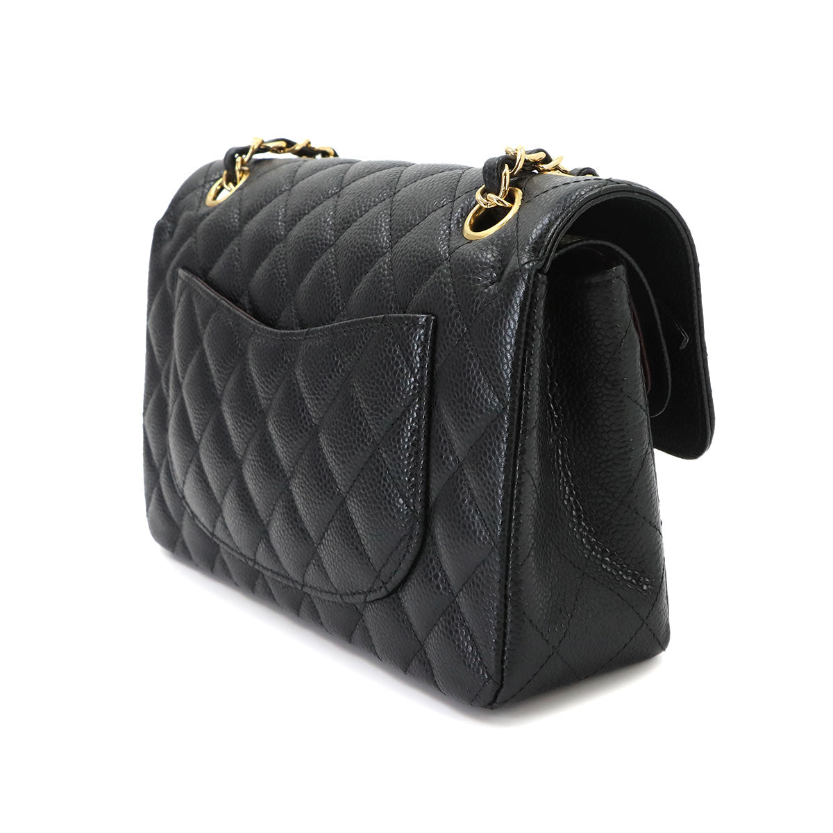 Matelasse 23 Chain Shoulder Bag Leather Black A01113