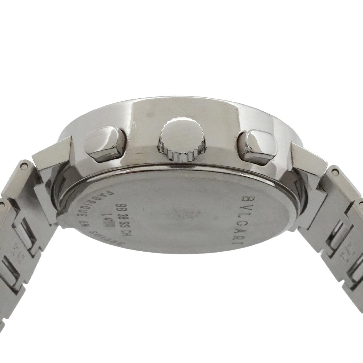 BVLGARIBVLGARI BB38SSCH Chronograph Date Black Dial Mens