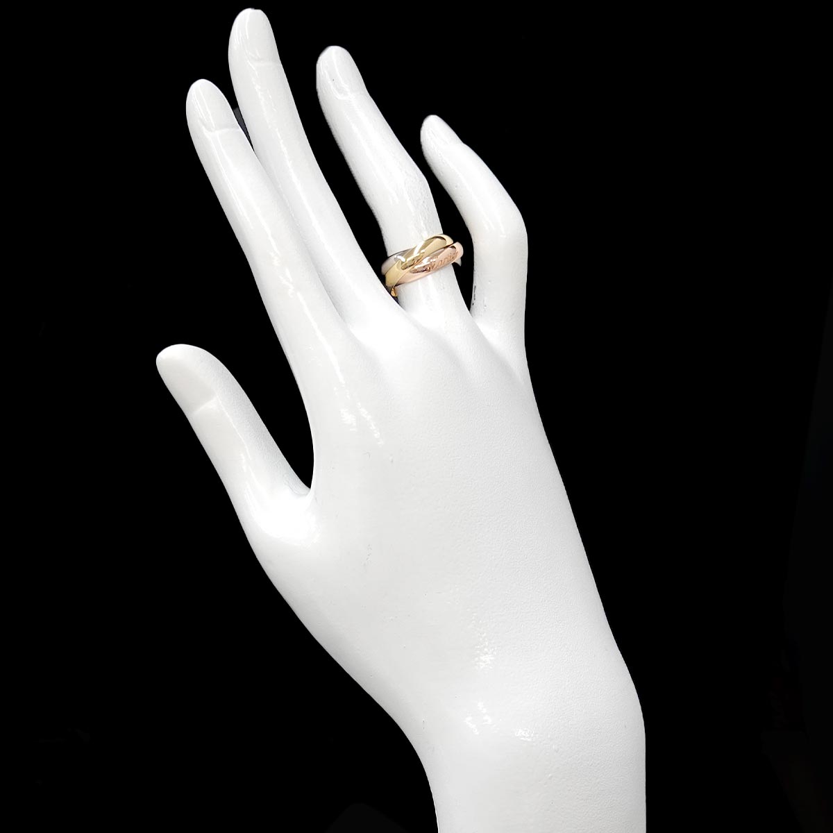 Trinity Ring 18K YG WG PG 750 Size49 4.5-4.75(US)