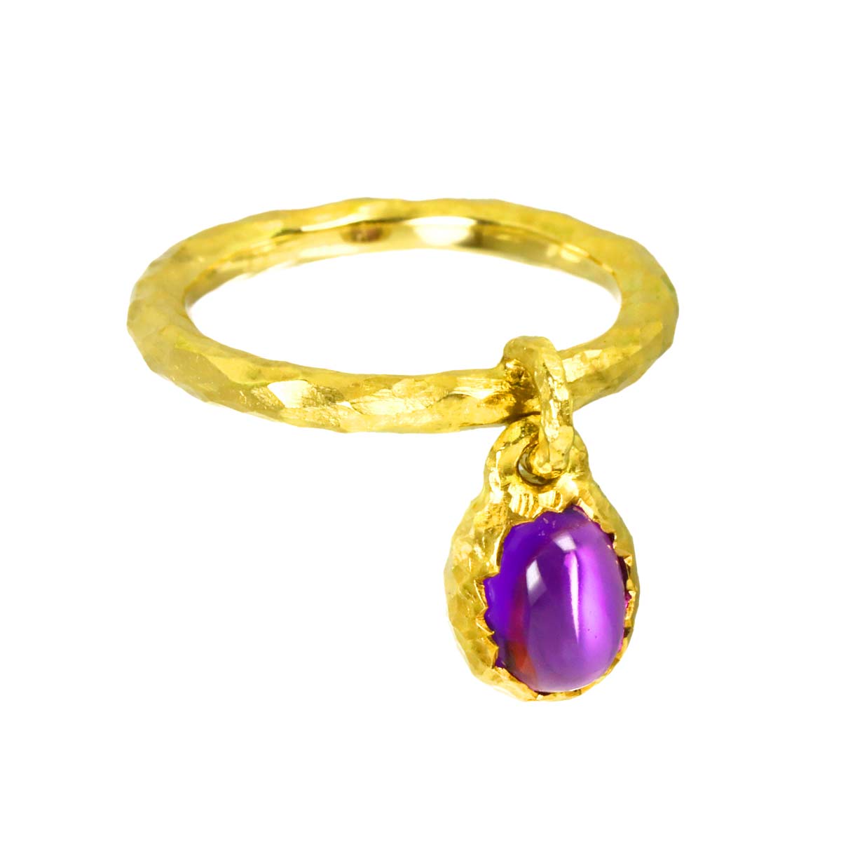 Amethyst Ring 18K YG 750 #54 size6.75(US)