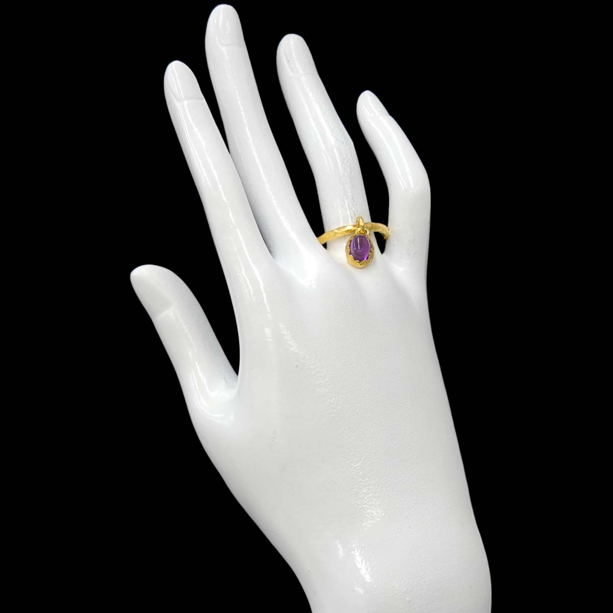 Amethyst Ring 18K YG 750 #54 size6.75(US)