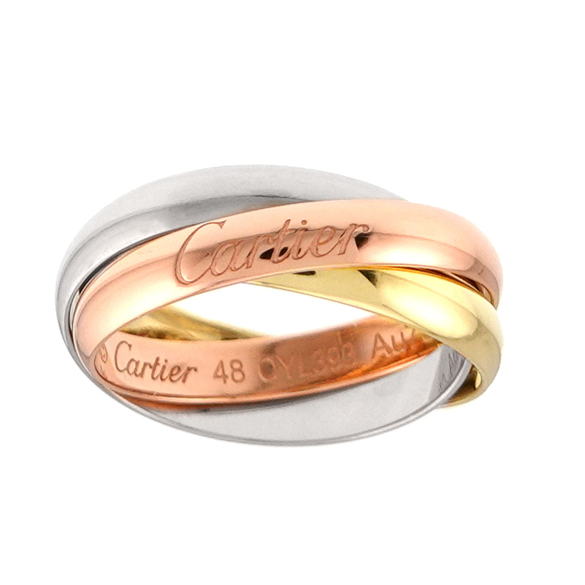 Trinity Ring SM 18K YG WG PG 750 Size48 4.5(US)