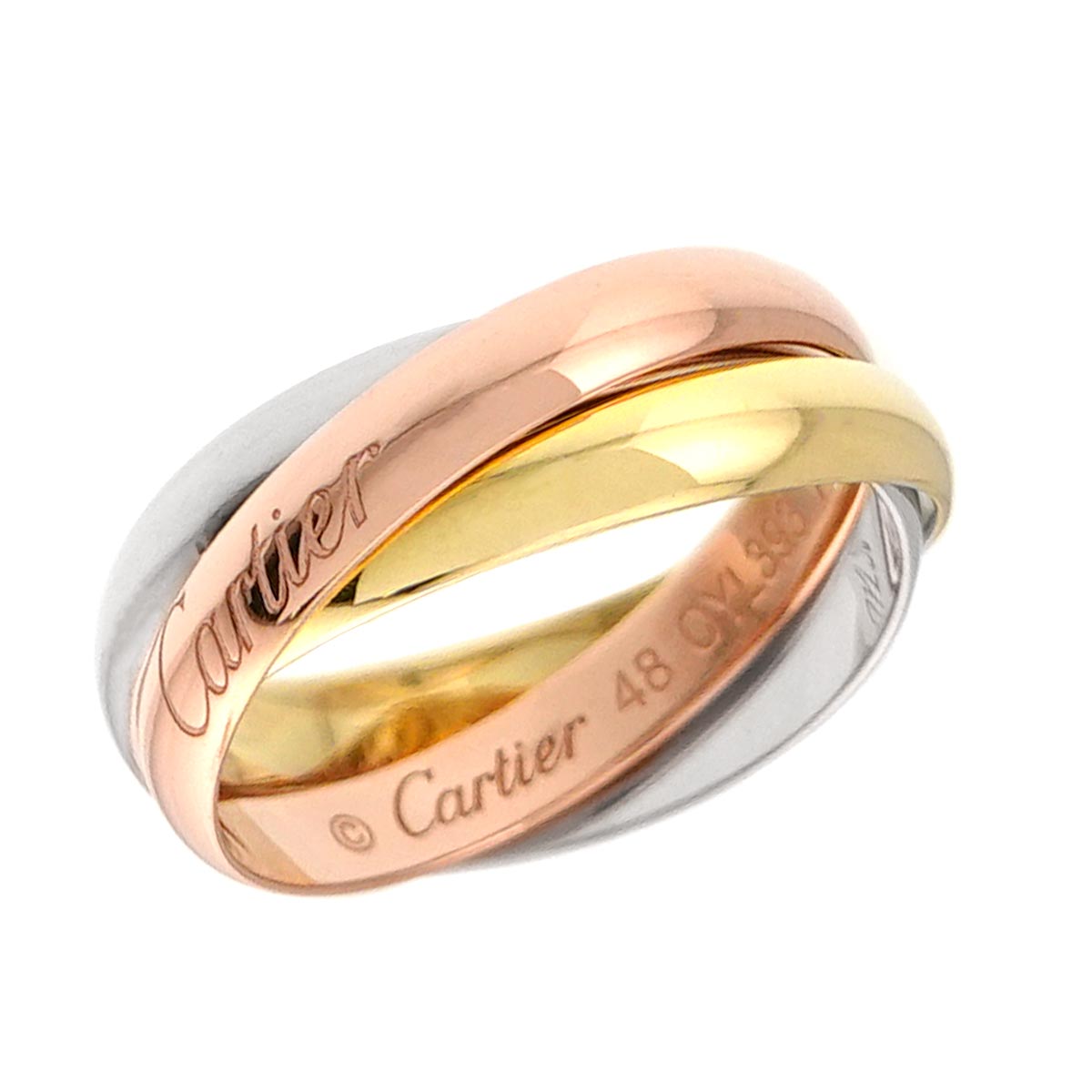 Trinity Ring SM 18K YG WG PG 750 Size48 4.5(US)