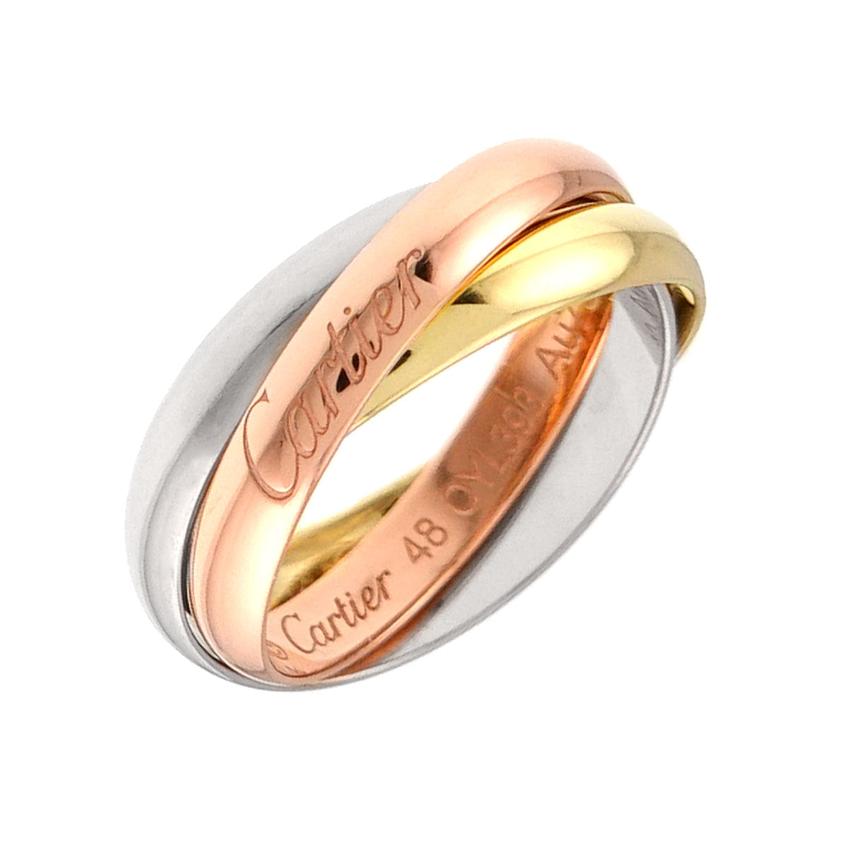 Trinity Ring SM 18K YG WG PG 750 Size48 4.5(US)
