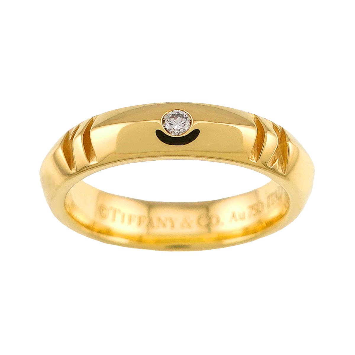 Atlas Diamond 0.10ct Ring 18K Yellow Gold 750 Size4.5(US)