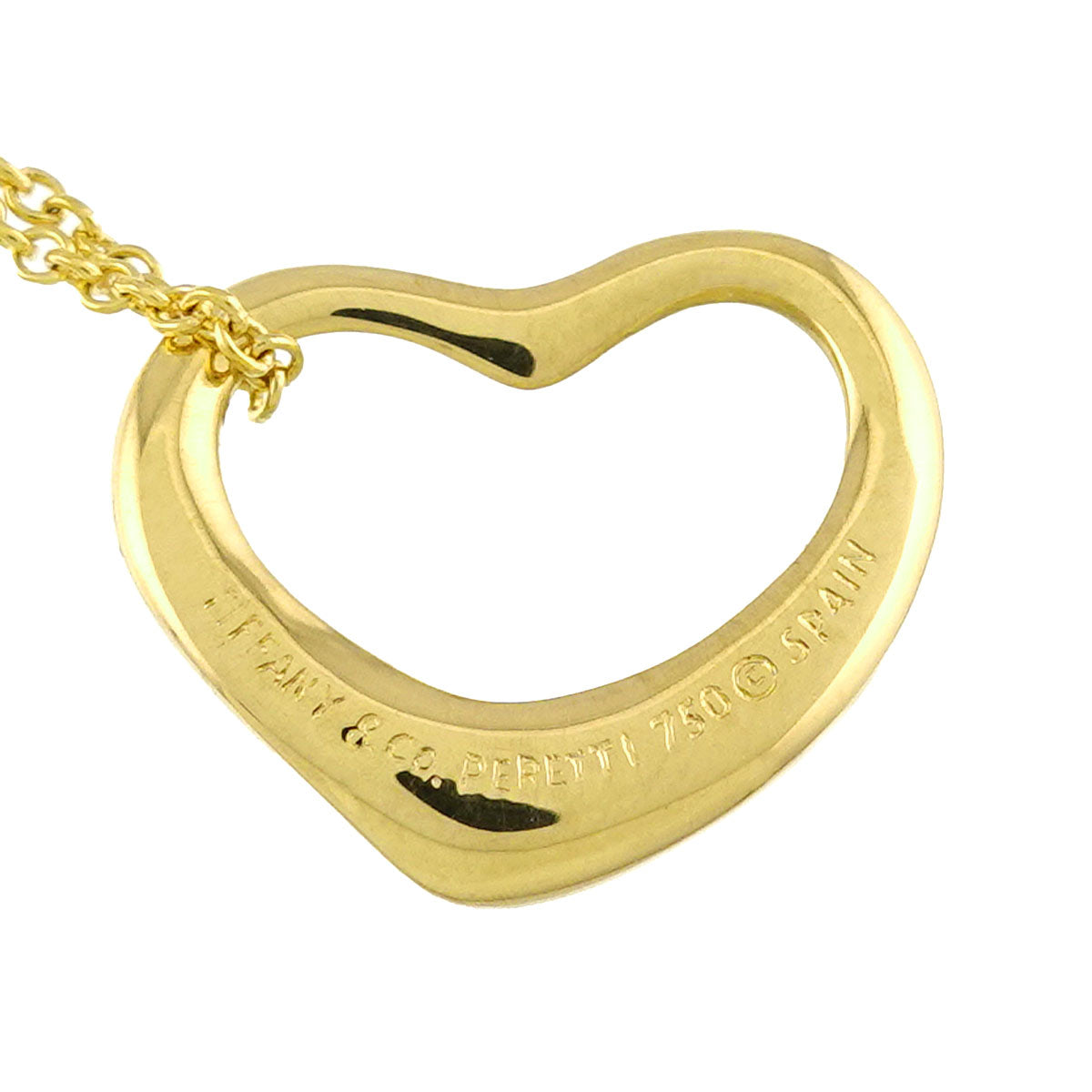 Open Heart Necklace 18K Yellow Gold 750