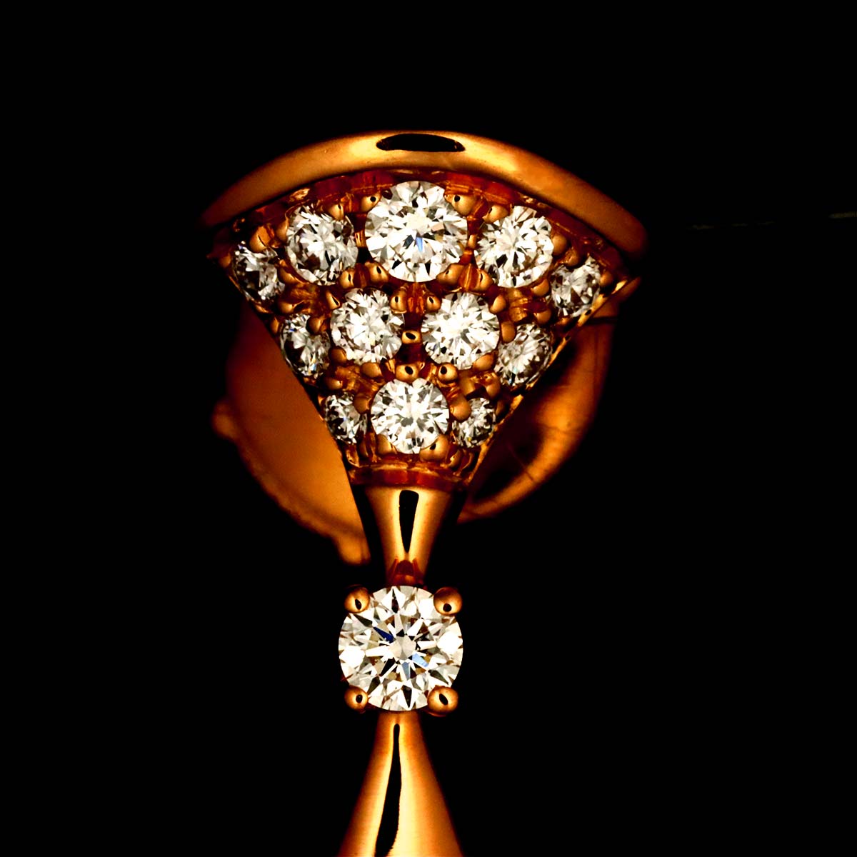 DIVA DREAM Carnelian Diamond Earrings Pierced 18K PG