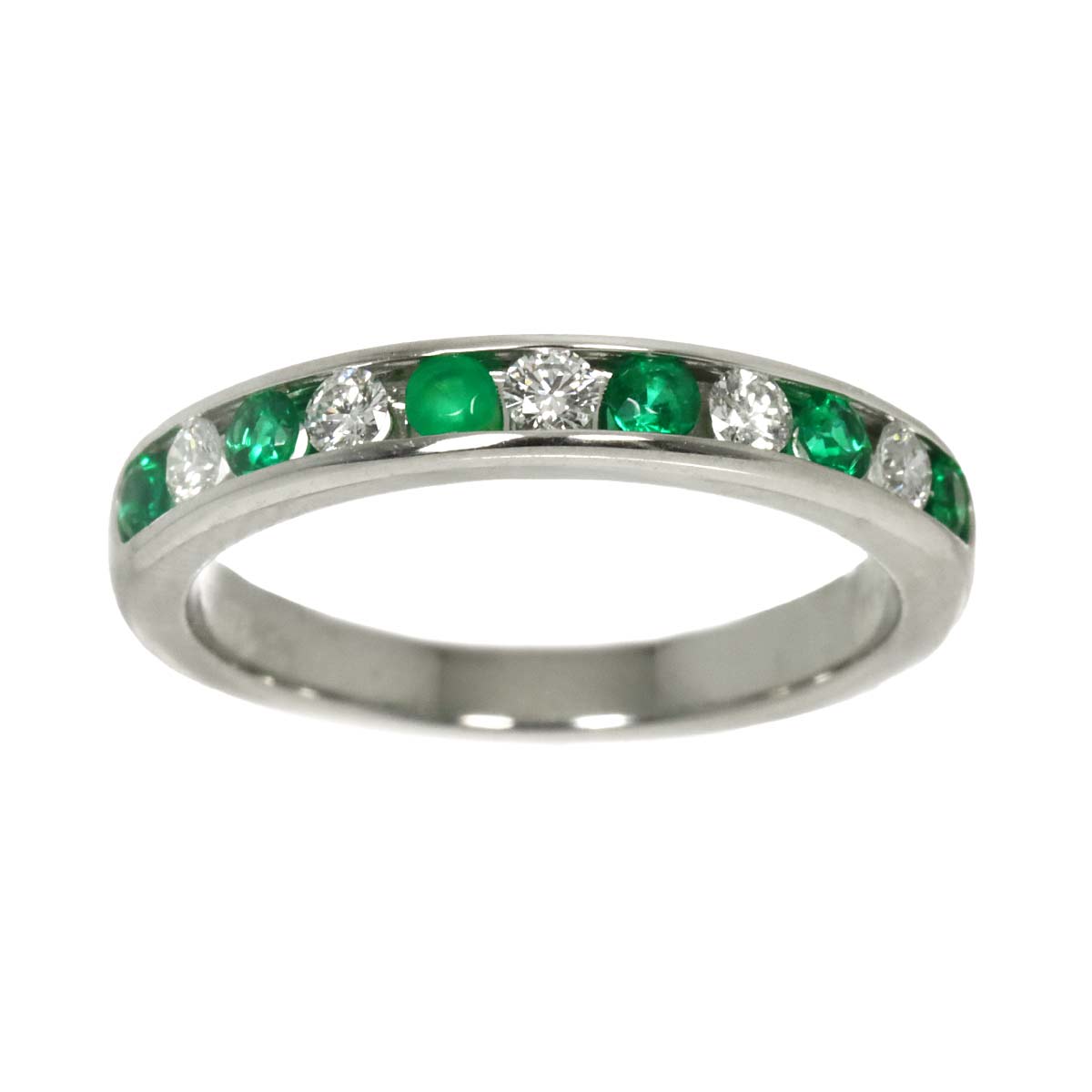 Emerald Diamond Ring Platinum Size5.25-5.5(US)
