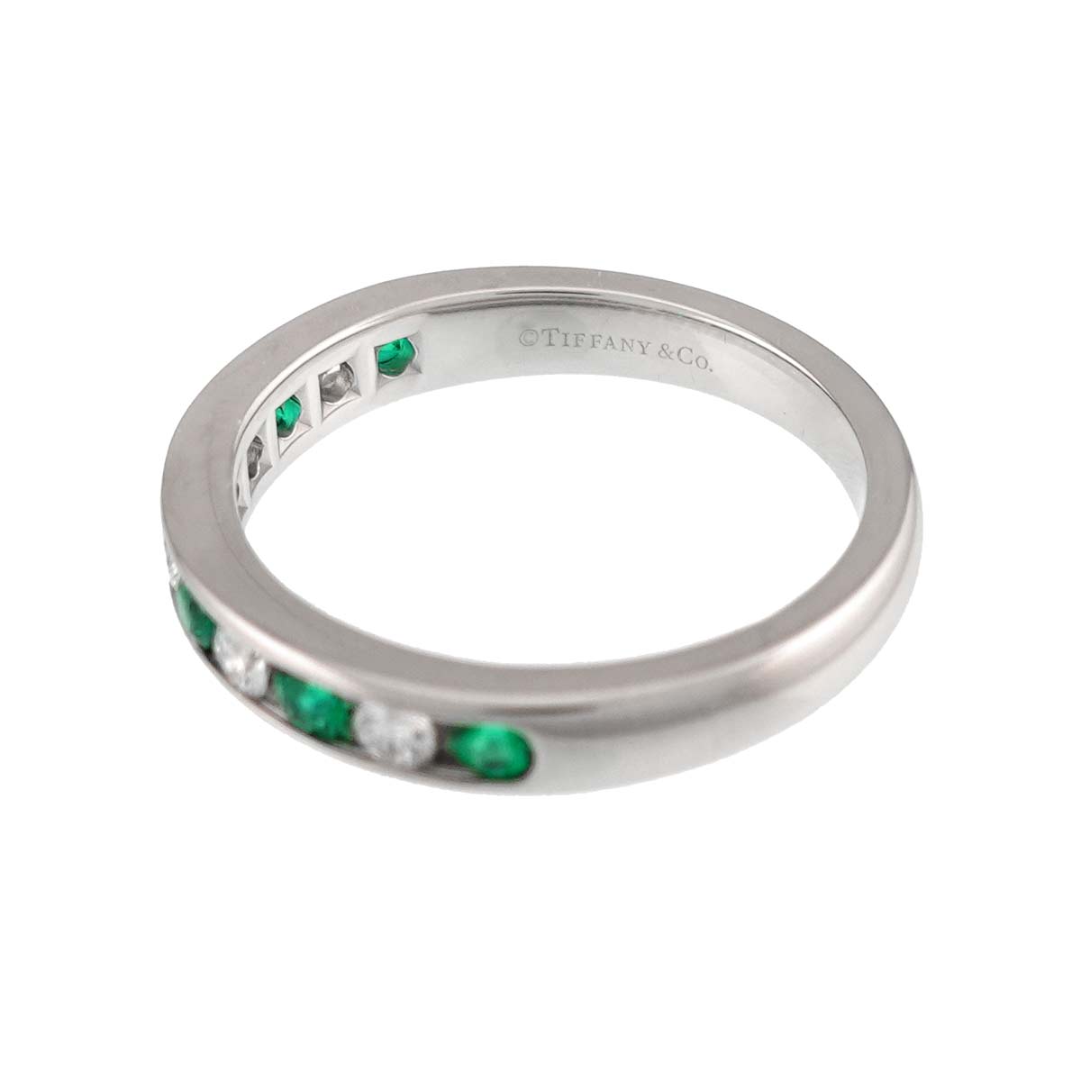 Emerald Diamond Ring Platinum Size5.25-5.5(US)