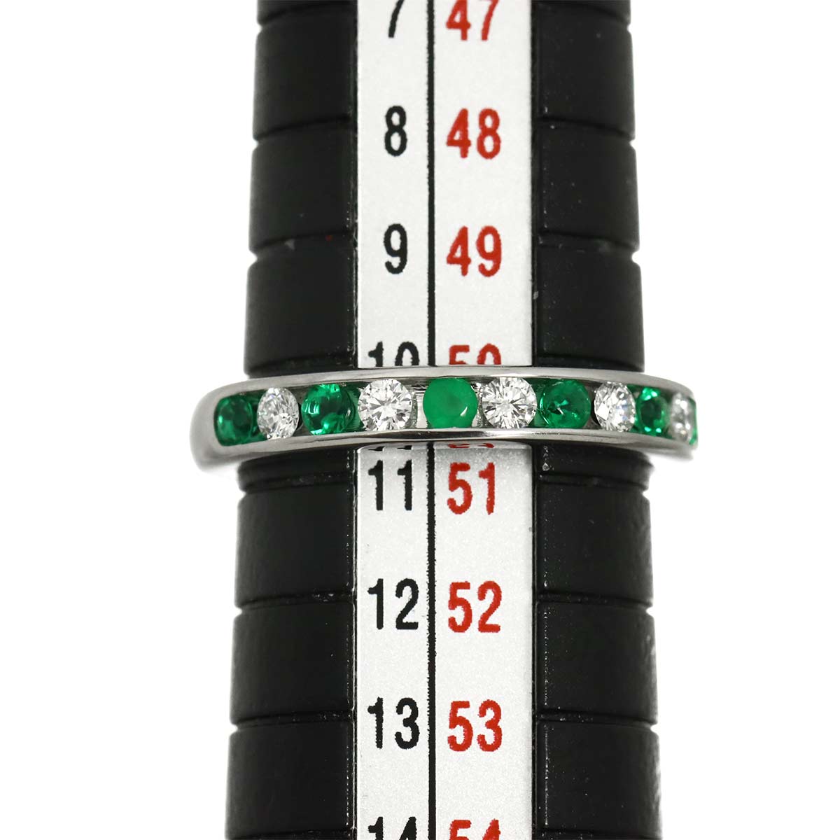 Emerald Diamond Ring Platinum Size5.25-5.5(US)