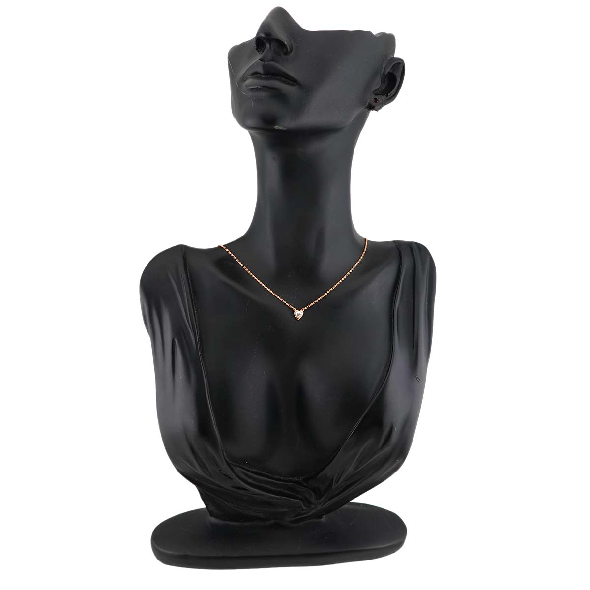 By The Yard Heart Diamond 0.17ct Necklace 18K PG 750