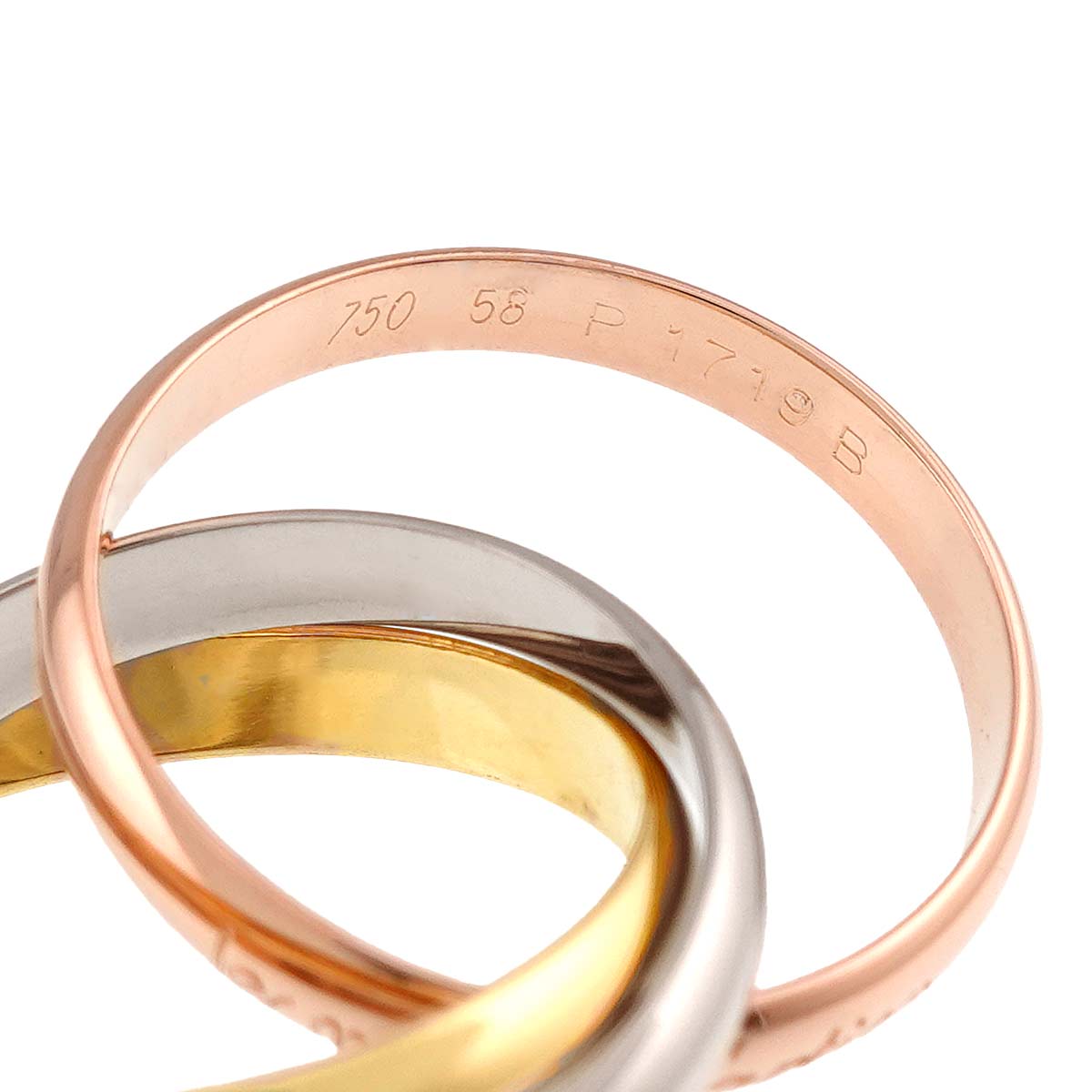 Trinity MM Ring 18K YG WG PG 750 Size58 8.25(US)