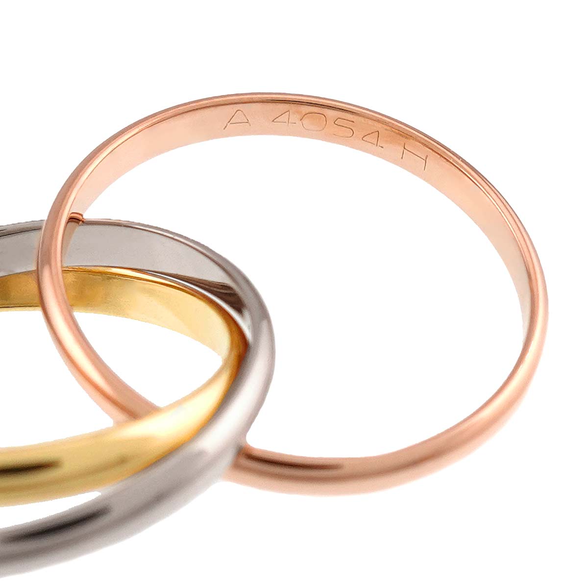 Trinity Ring 18K YG WG PG 750 Size50 5.25(US)