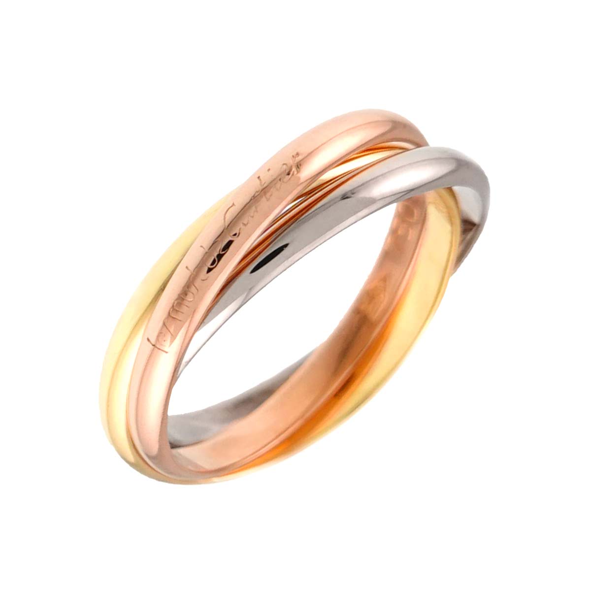 Trinity Ring 18K YG WG PG 750 Size50 5.25(US)