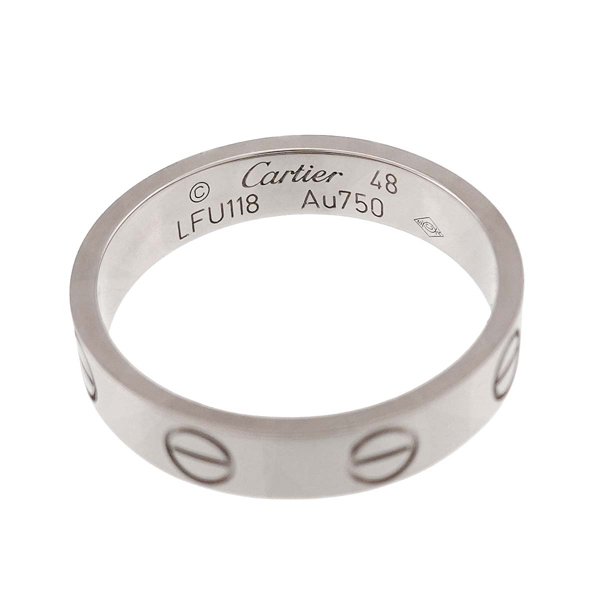 Mini Love Ring 18K White Gold 750 size48 4.5(US)