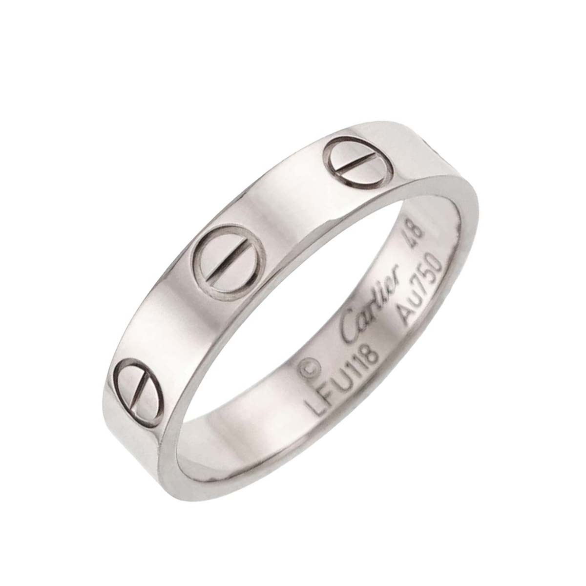Mini Love Ring 18K White Gold 750 size48 4.5(US)