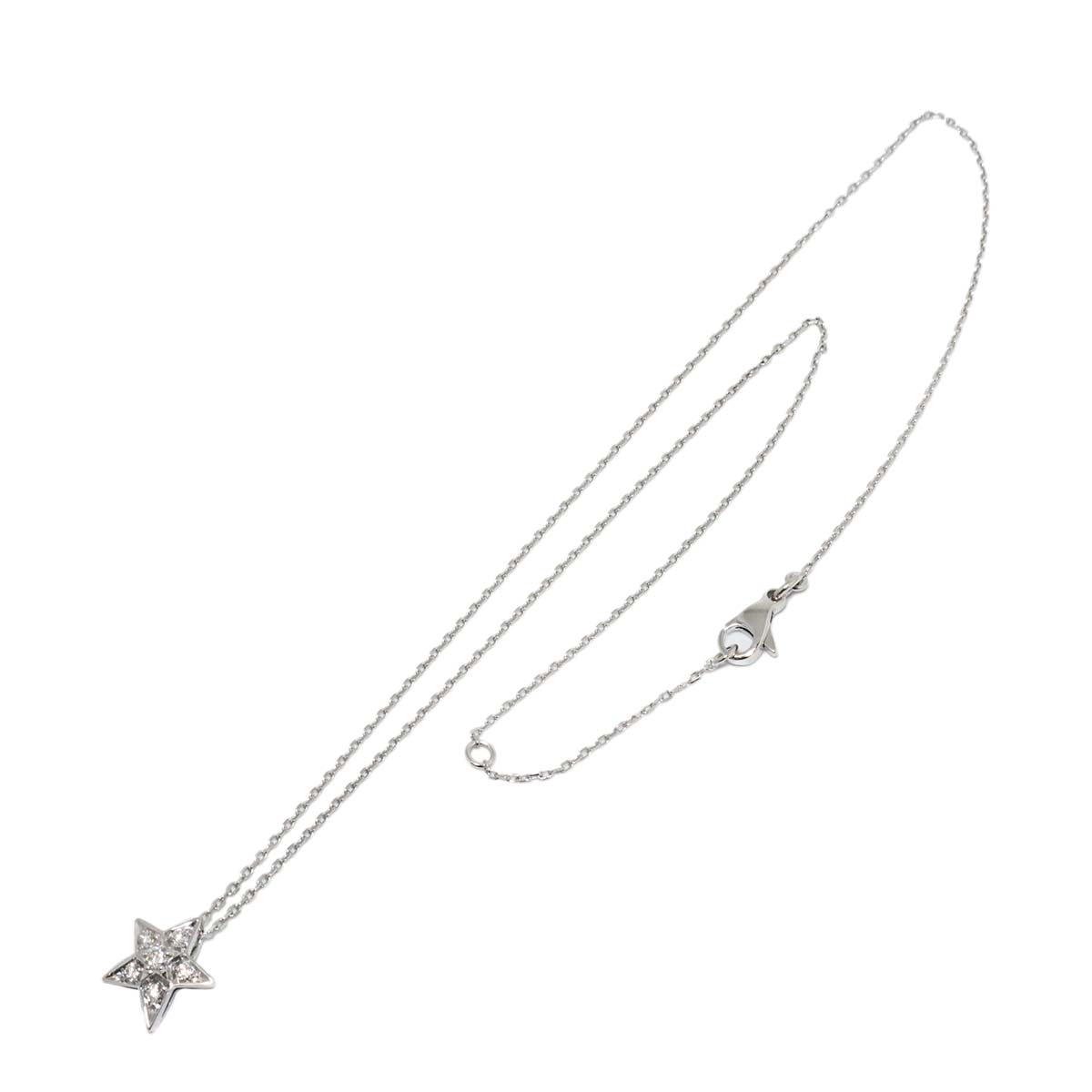 Comet Diamond Necklace SM 18K White Gold 750