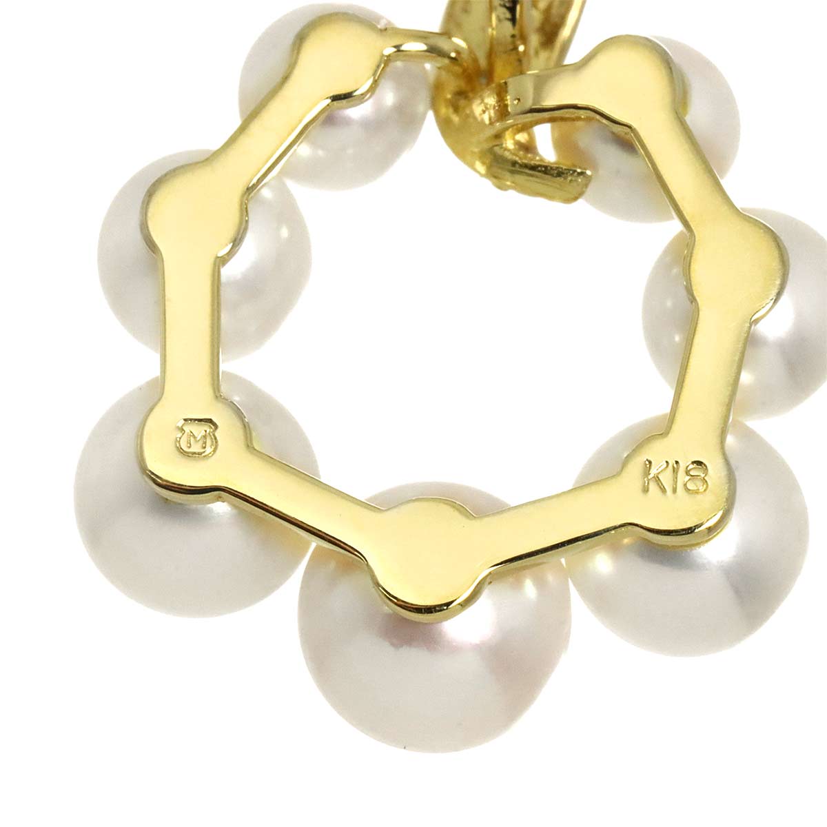 Akoya Pearl 5.7-4.0mm Diamond Necklace 18K YG 750