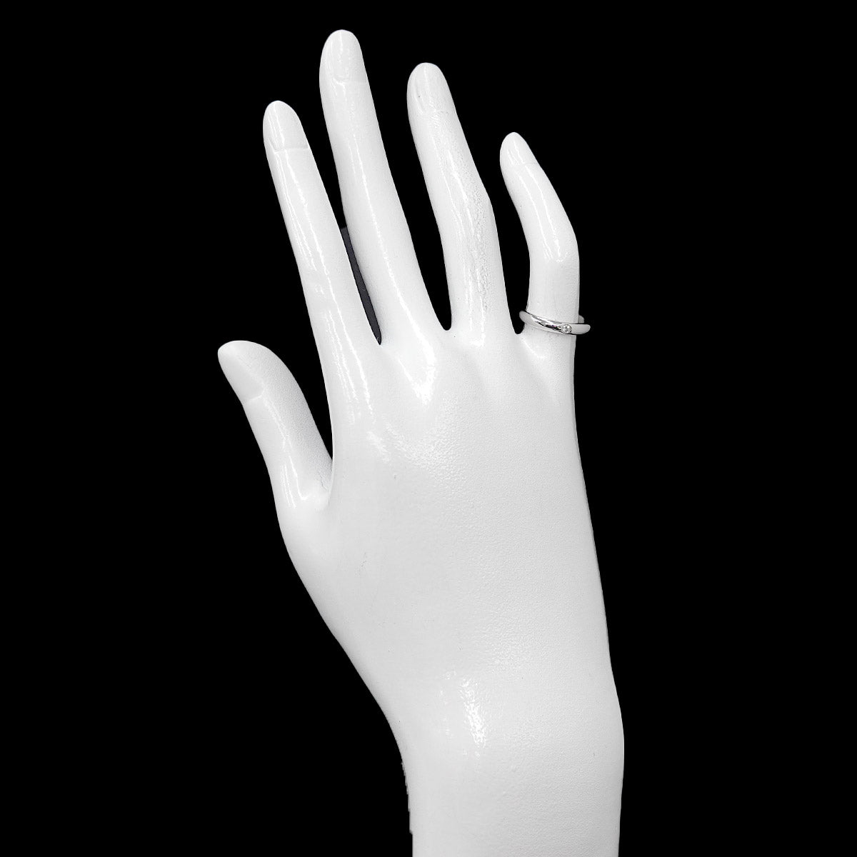 Stacking Band Ring Diamond 1P Platinum Size3.25(US)