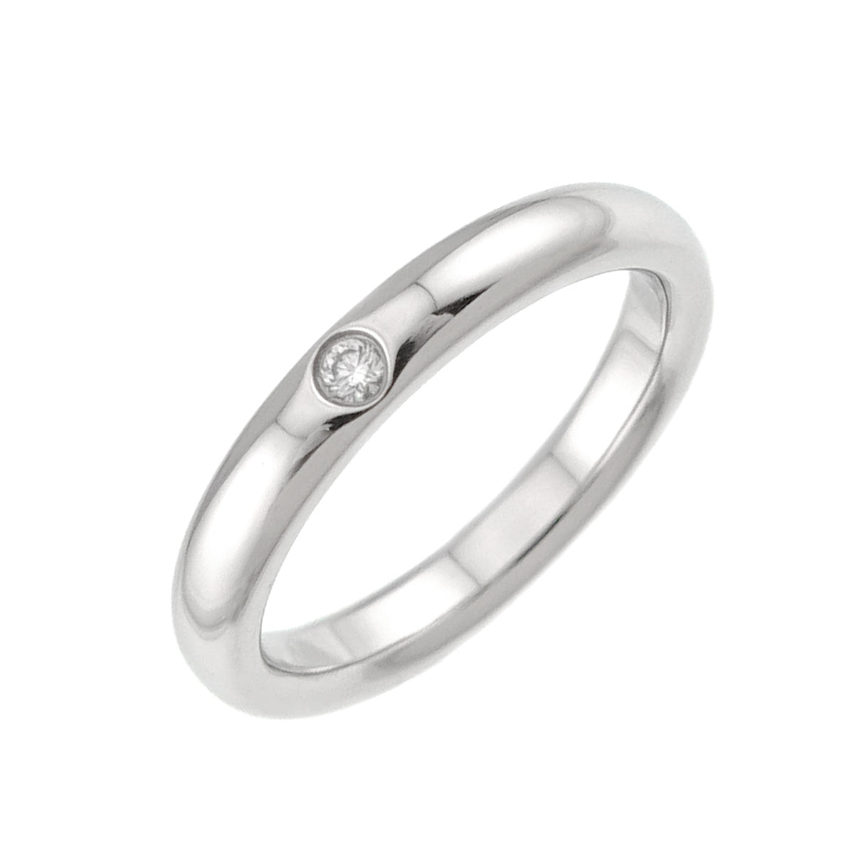 Stacking Band Ring Diamond 1P Platinum Size3.25(US)