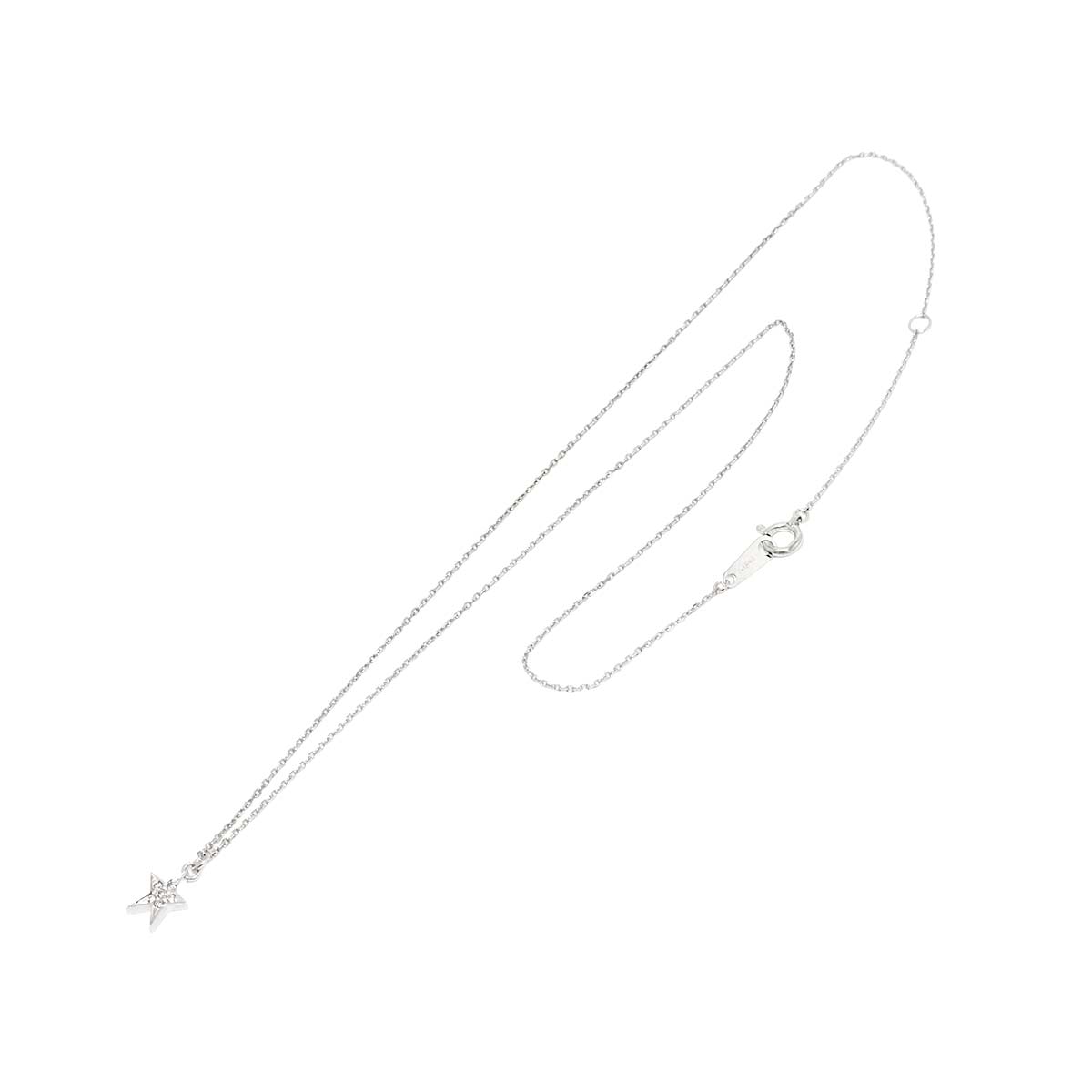 Diamond Star Necklace 18K WG 750