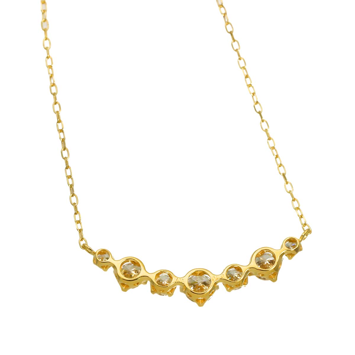 Diamond 0.30ct Necklace 18K YG Yellow Gold 750