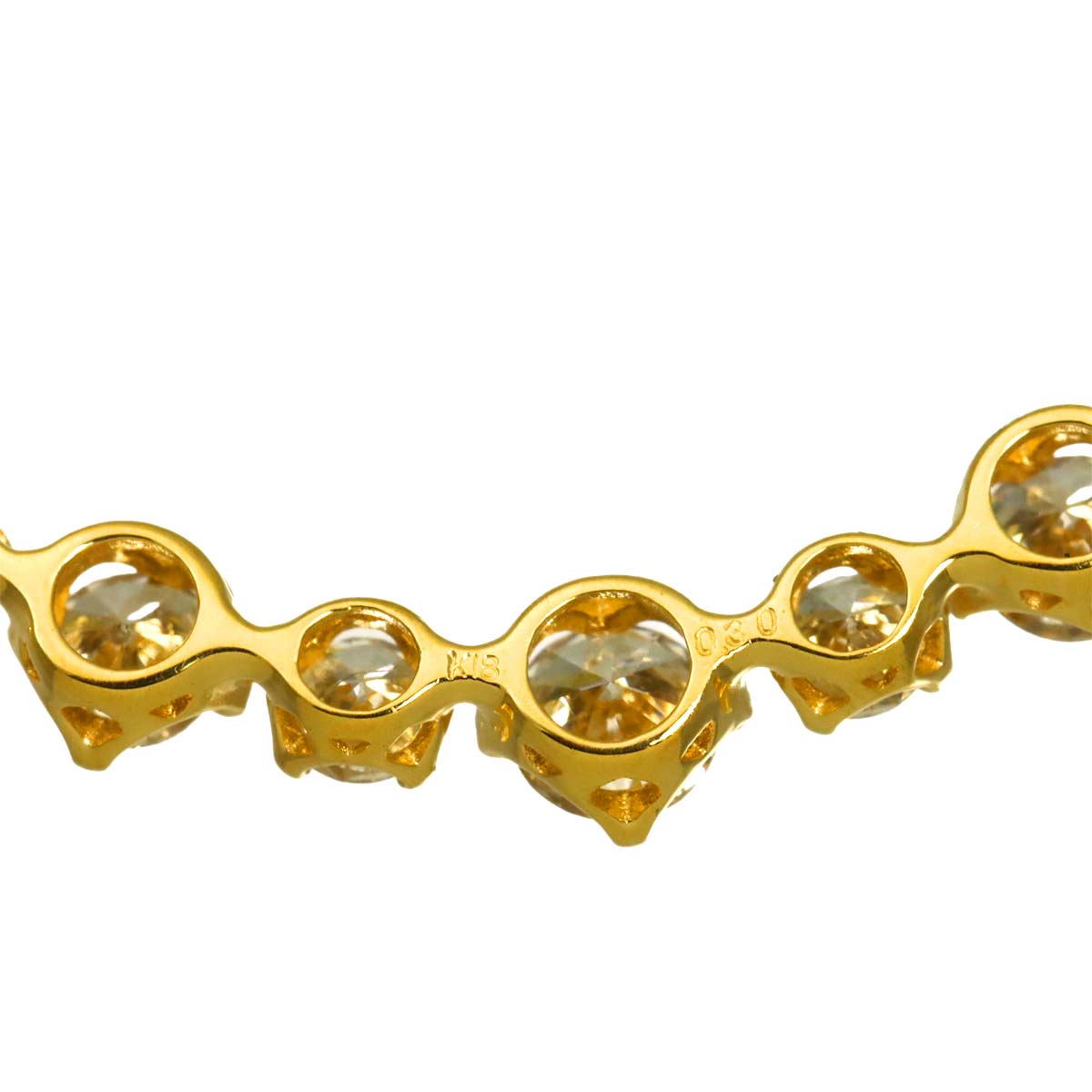 Diamond 0.30ct Necklace 18K YG Yellow Gold 750