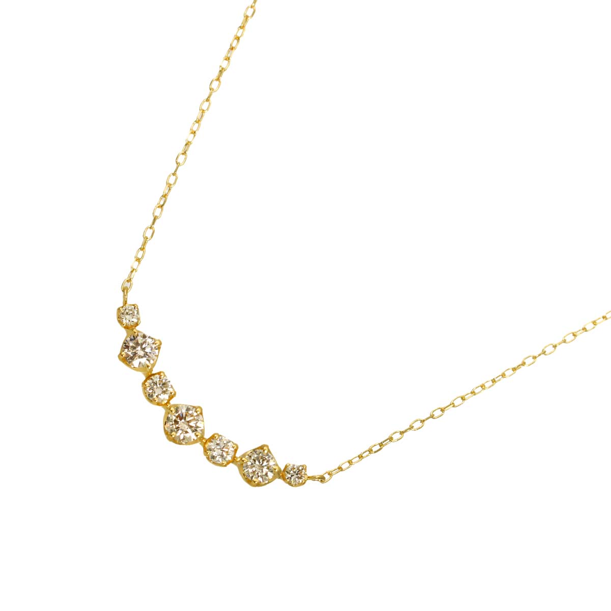 Diamond 0.30ct Necklace 18K YG Yellow Gold 750
