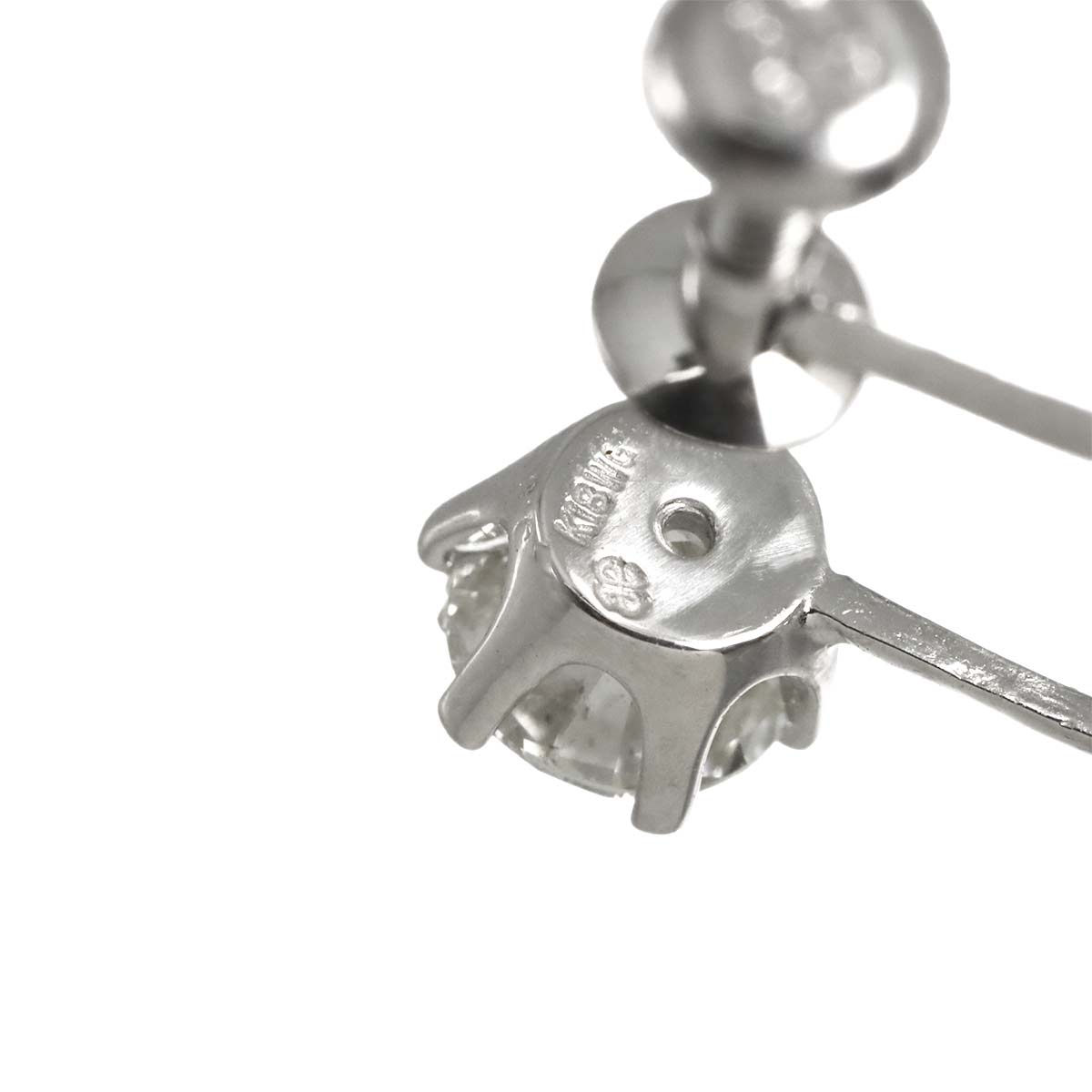 Diamond 0.52ct/0.52ct Earrings Clip-on 18K K18 WG 750