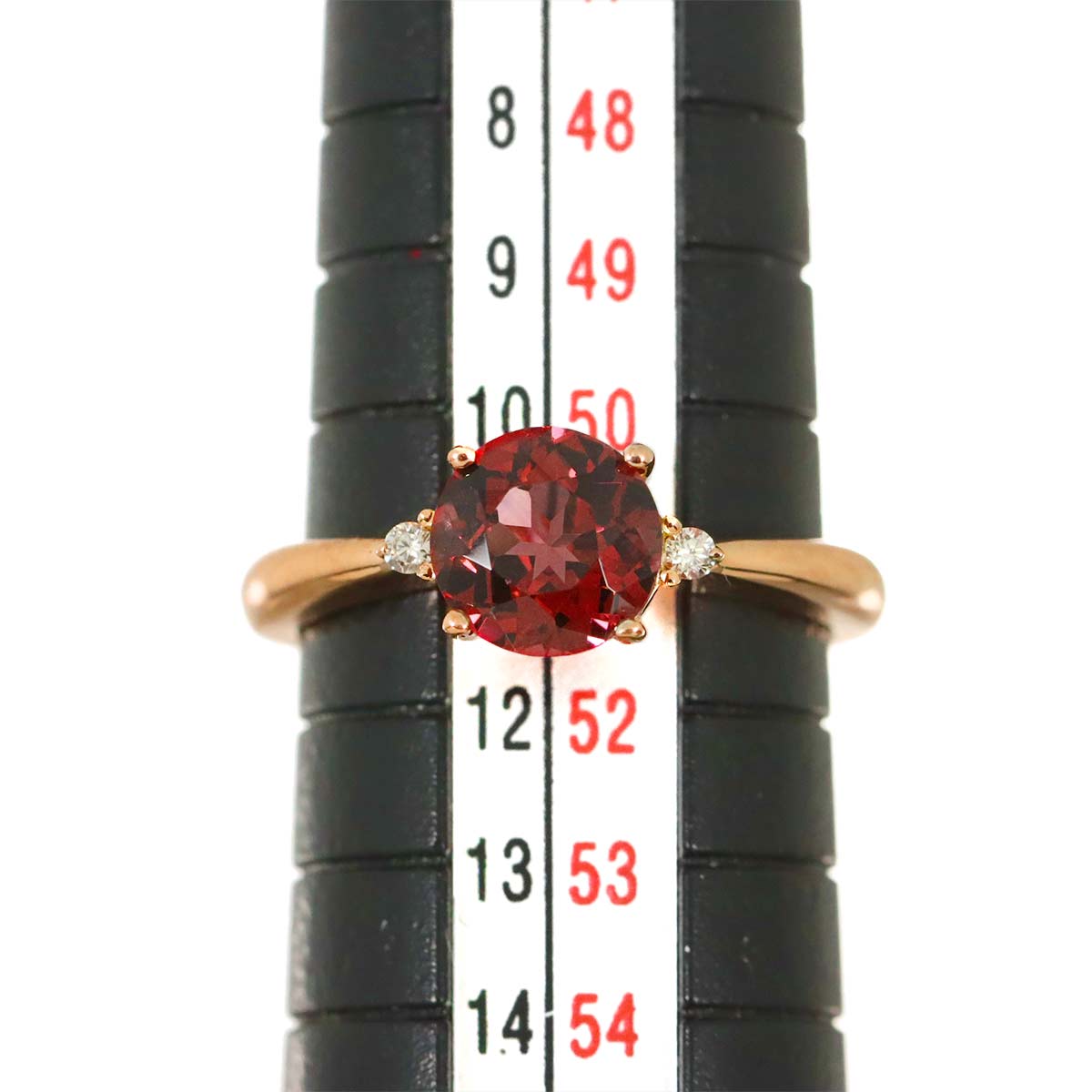 Tourmaline 1.40ct Diamond 0.03ct Ring 18K PG 750 Size5.5-5.75(US)
