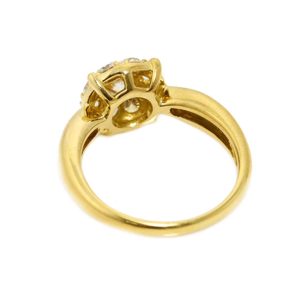Diamond 0.79ct Ring 18K YG Yellow Gold 750 4.75-5(US)