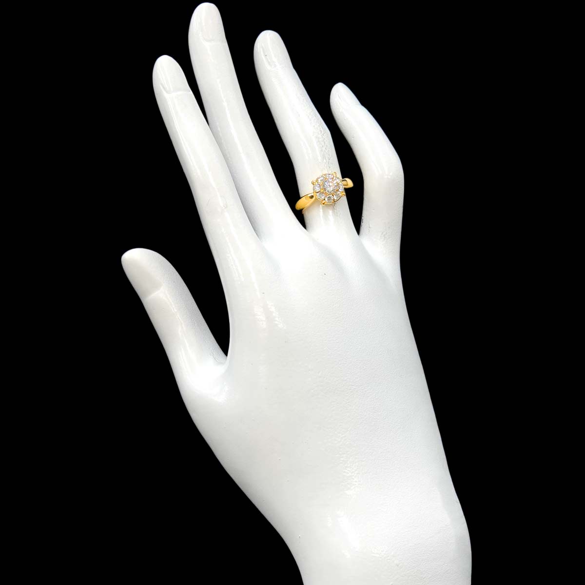 Diamond 0.79ct Ring 18K YG Yellow Gold 750 4.75-5(US)