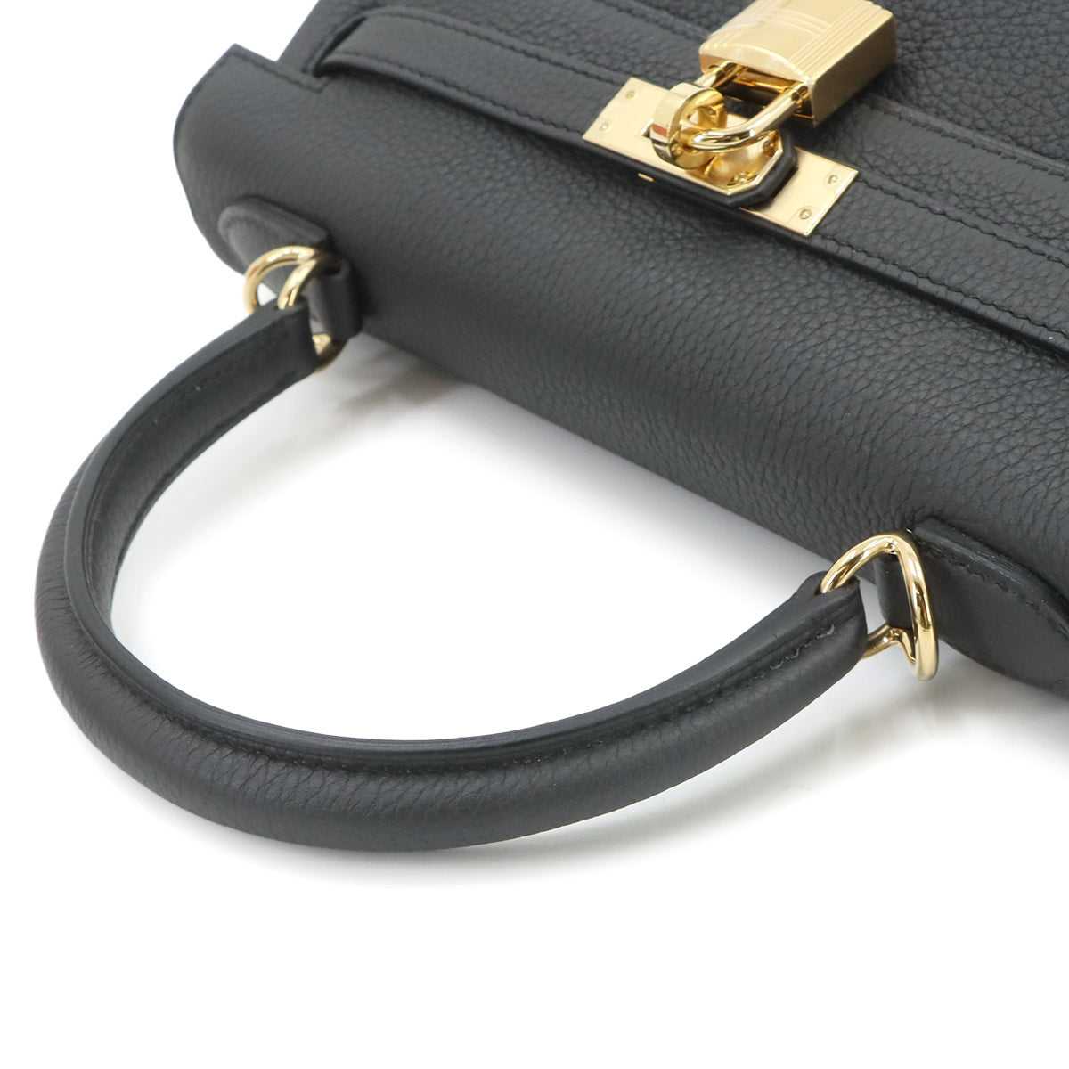 Kelly 25 Togo Plomb Hand Shoulder Bag Purse